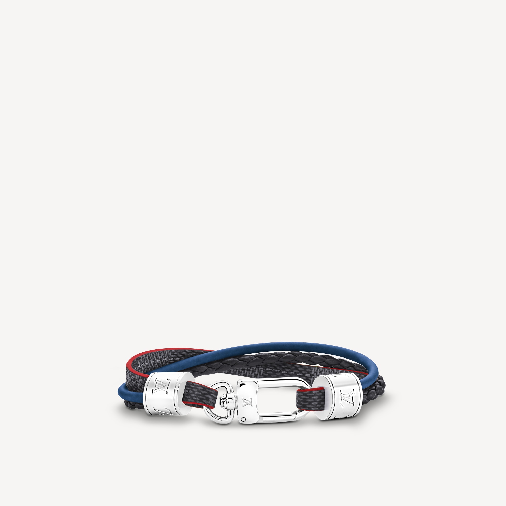Louis Vuitton Treble Bracelet Monogram Eclipse Multicolor in Coated  Canvas/Leather with Silver-tone - GB