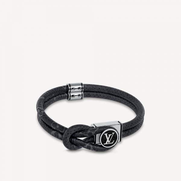 Louis Vuitton Hang It Bracelet Grey Monogram Canvas. Size 21