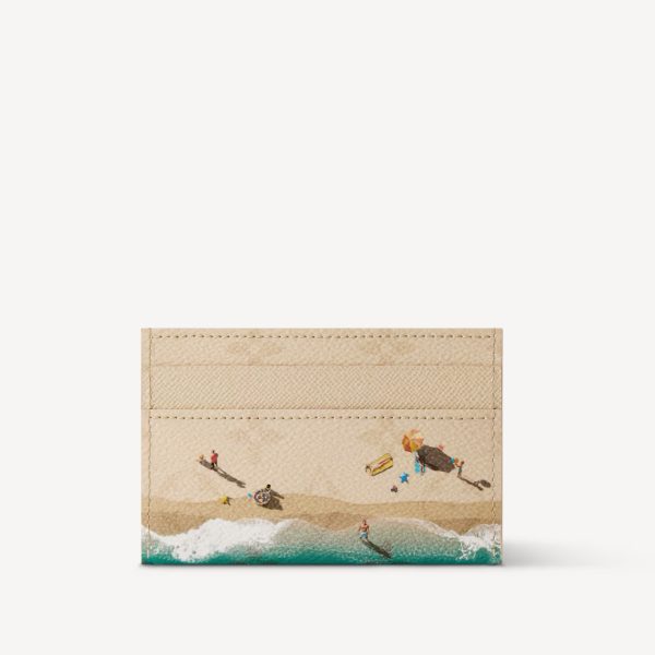 LV DOUBLE CARD HOLDER (SAND)