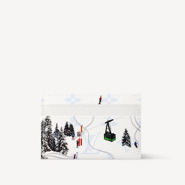 LV DOUBLE CARD HOLDER (WHITE)