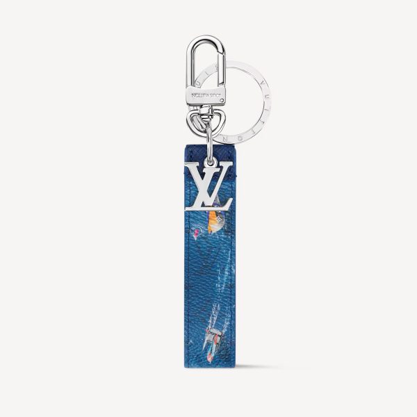 LV DRAGONNE SPORT KEY HOLDER & BAG CHARM (NAVY)